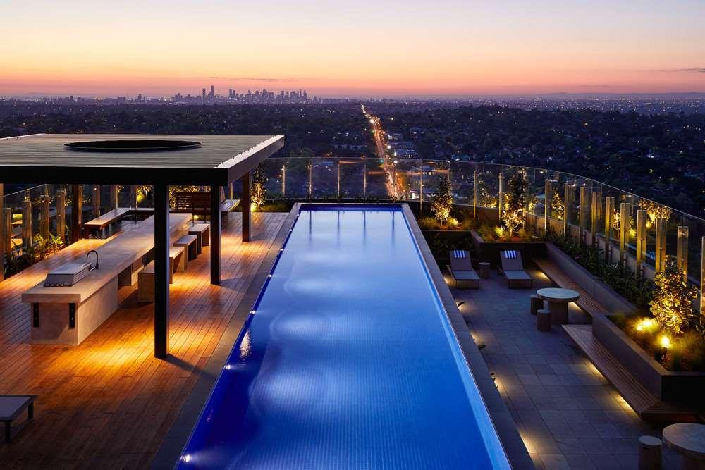 Art Series - The Chen Бокс Хил Съоръжения снимка The rooftop pool at the West Hollywood Edition