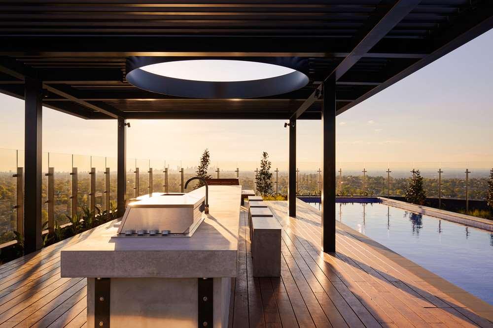 Art Series - The Chen Бокс Хил Съоръжения снимка Skyline Residences rooftop pool
